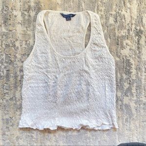 American Eagle White Halter Tank top, stretchy and cute!